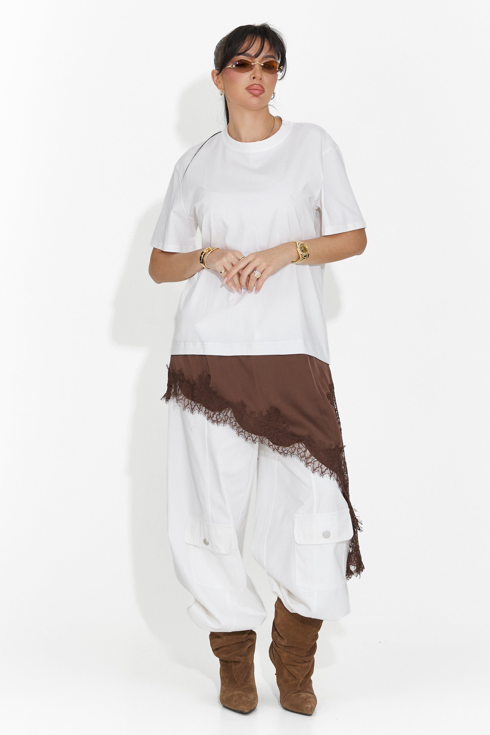 Arkana Bogas T-shirt Casual Bianca da Donna