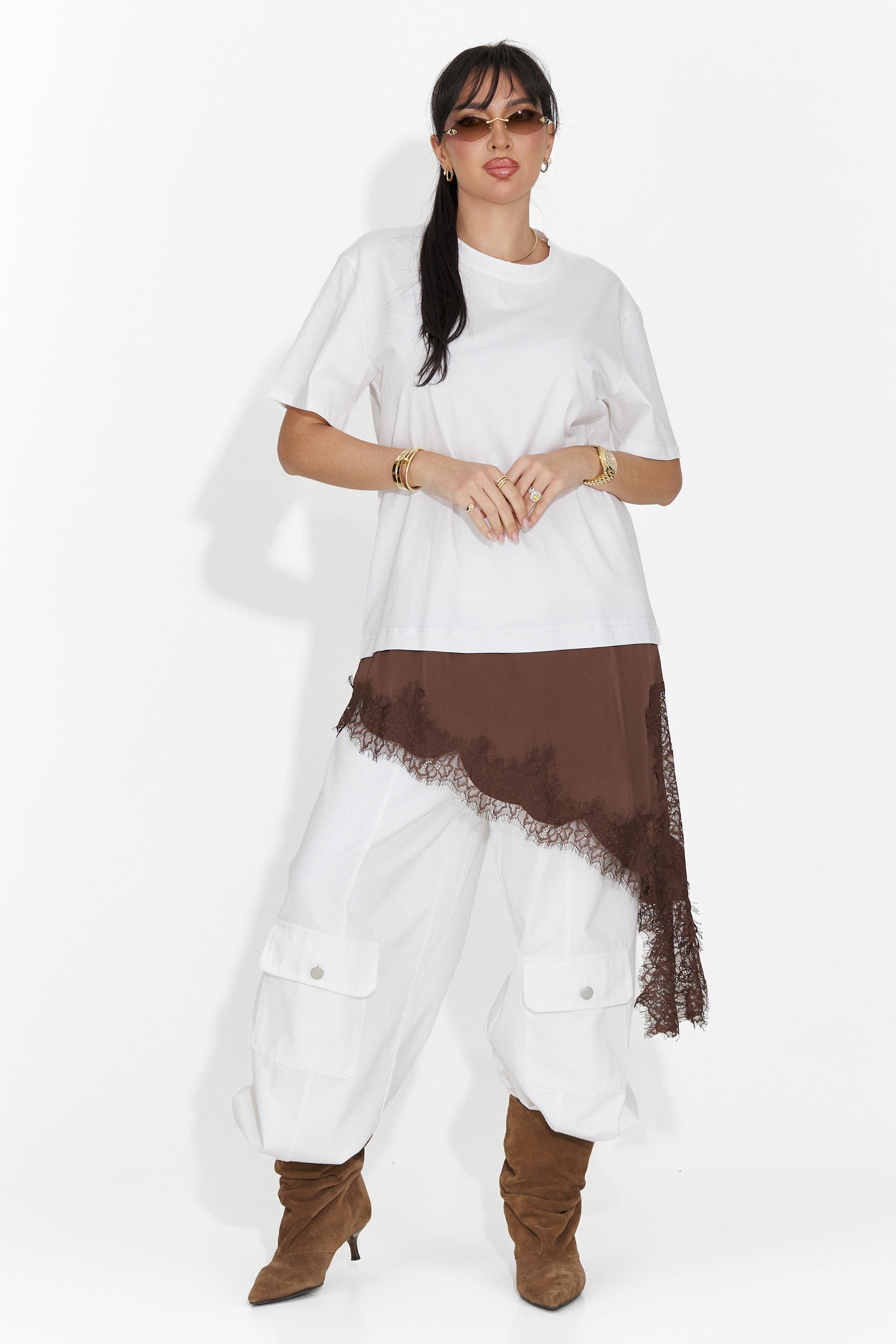 Arkana Bogas T-shirt Casual Bianca da Donna