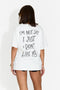 T-shirt casual da donna bianca Baklava Bogas