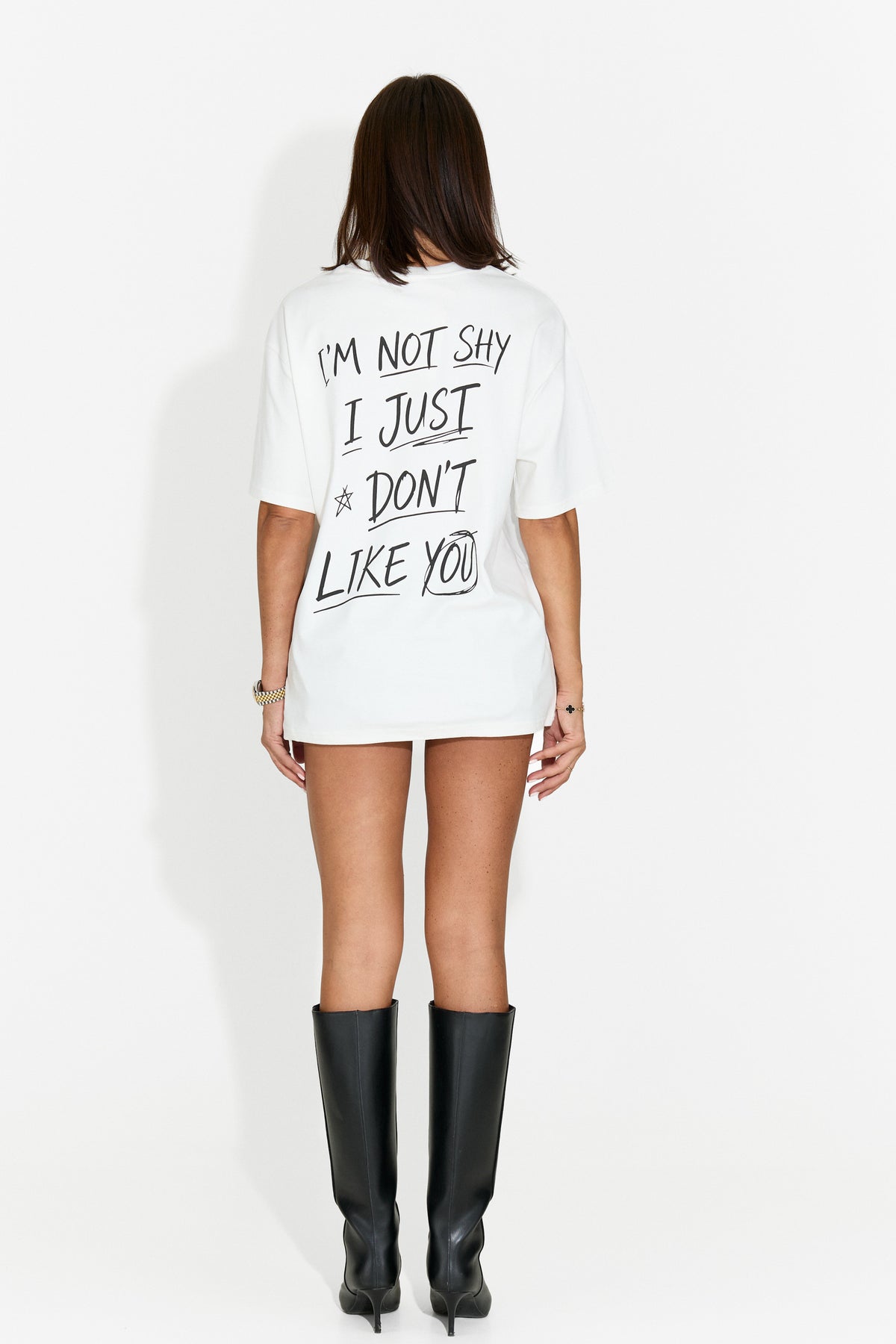 T-shirt casual da donna bianca Baklava Bogas