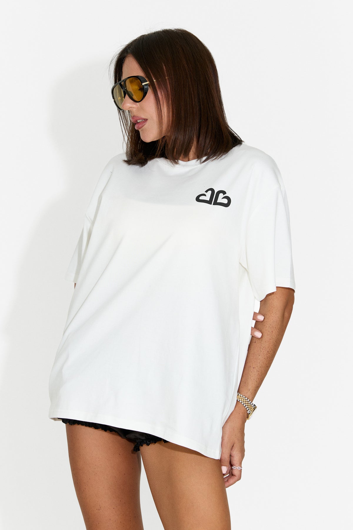 T-shirt casual da donna bianca Baklava Bogas