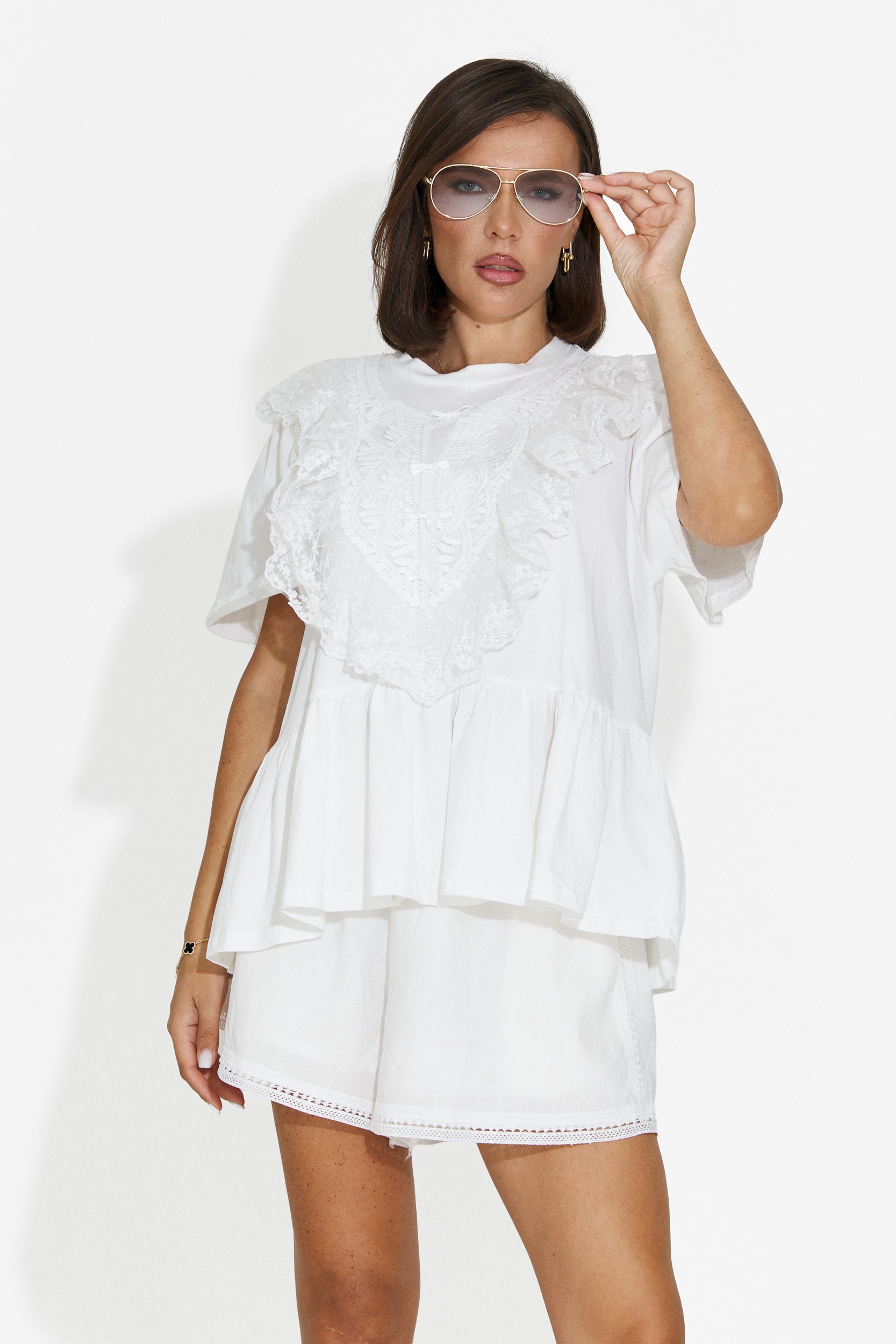 Maglietta casual da donna bianca Besana Bogas