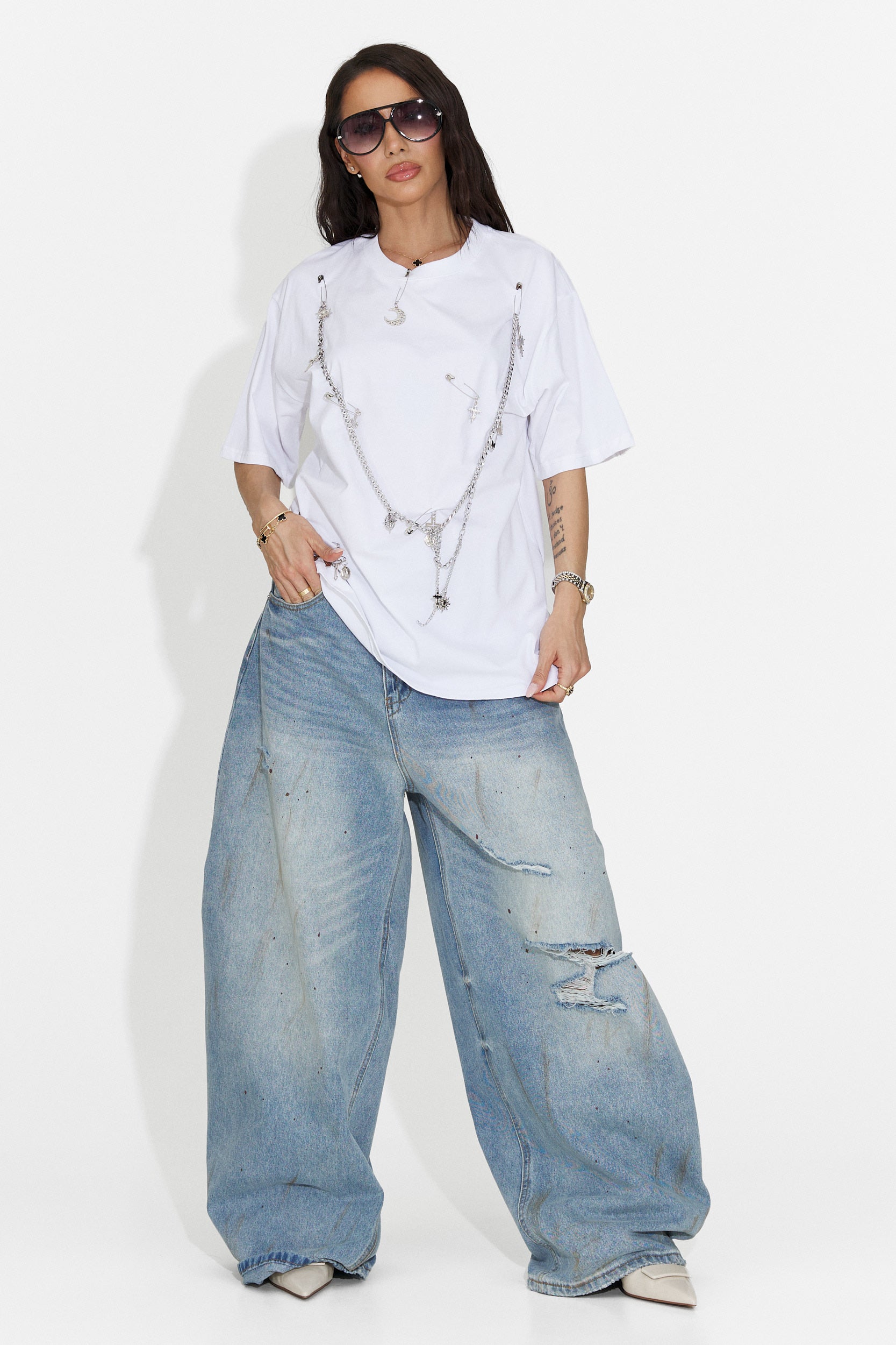 Kohleria Bogas T-shirt Casual Bianca da Donna