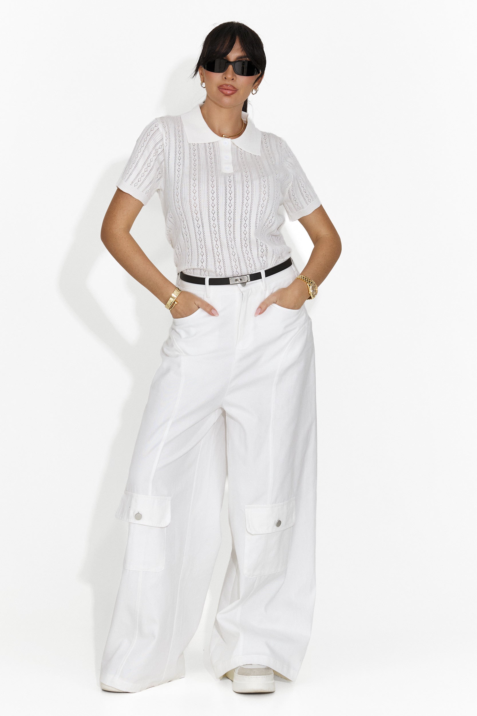 Nerida Bogas T-shirt Casual Bianca da Donna