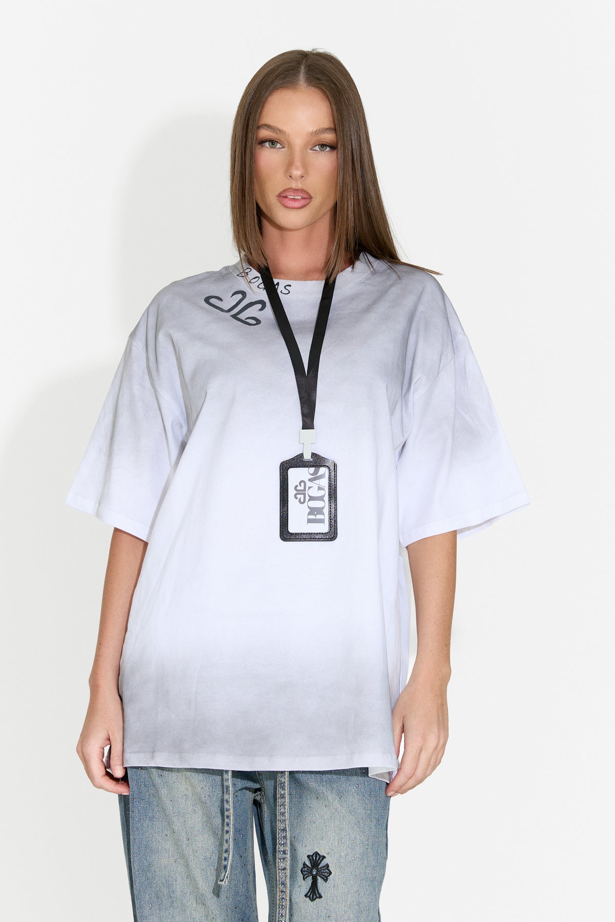 T-shirt da donna casual bianca Ordera Bogas