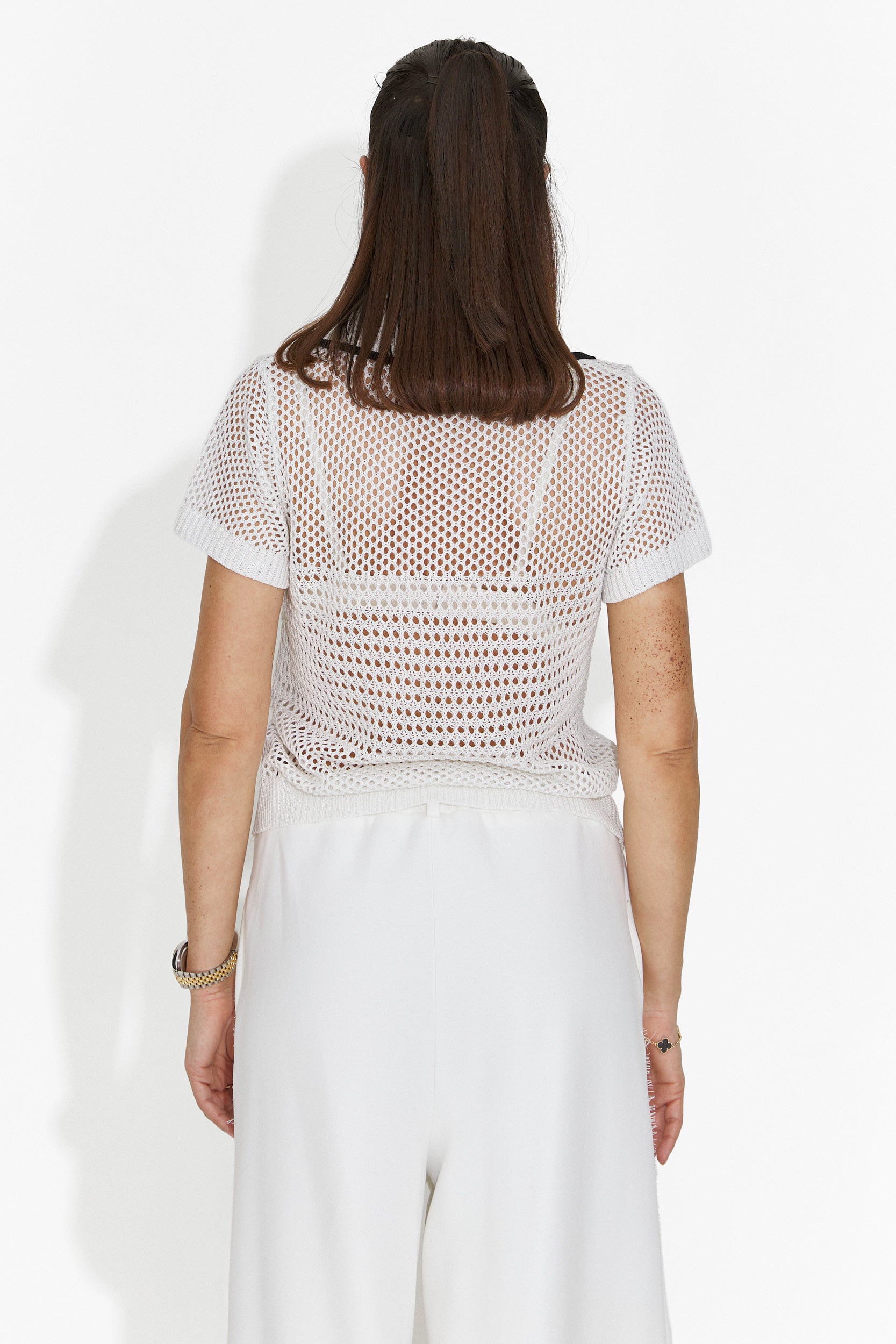 Casuale maglietta bianca da donna Raluka Bogas