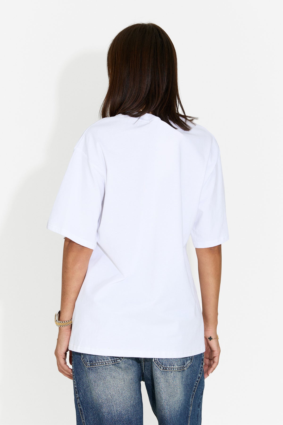 T-shirt da donna casual bianca Rougha Bogas