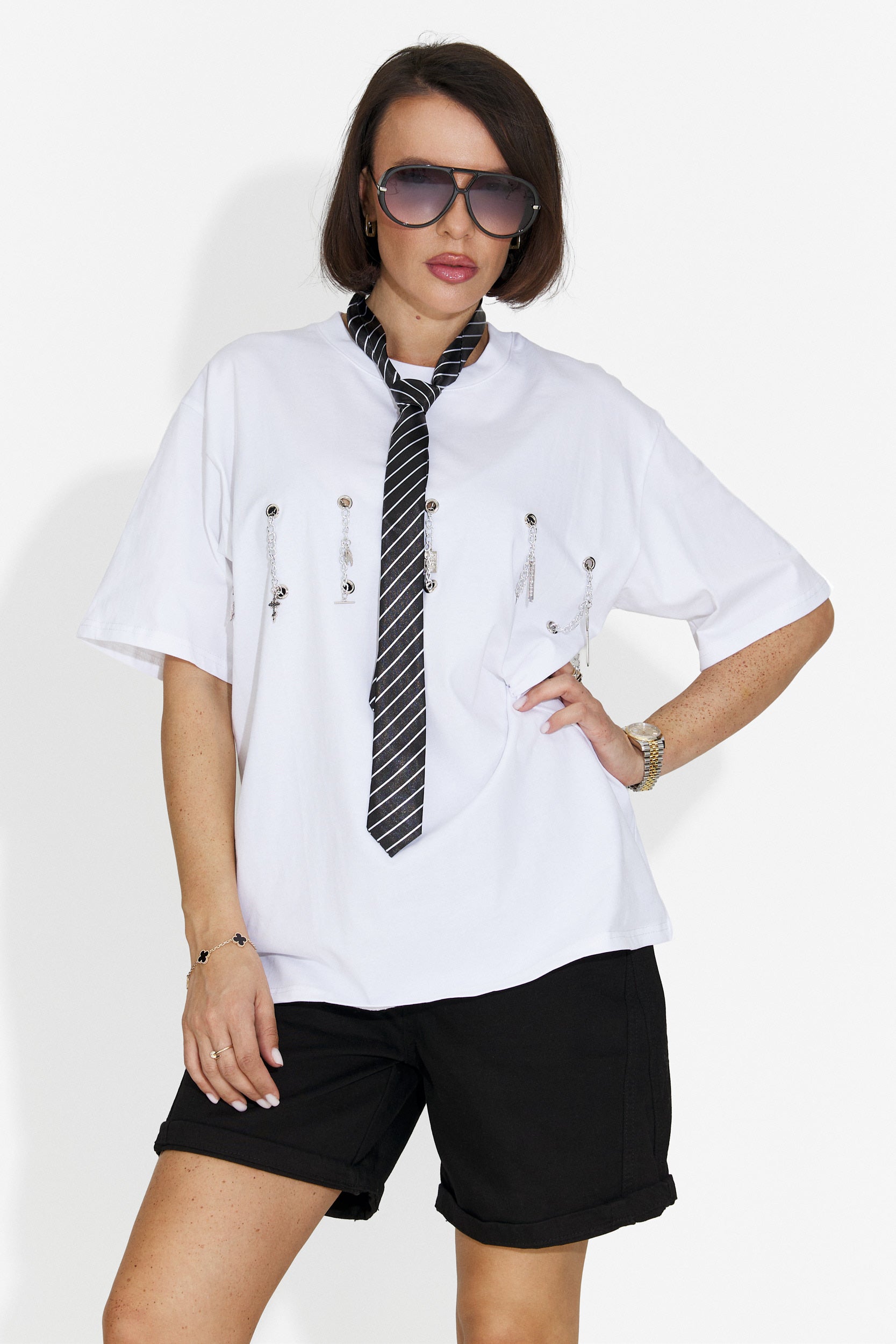 Maglietta Casual Bianca da Donna Wisteria Bogas