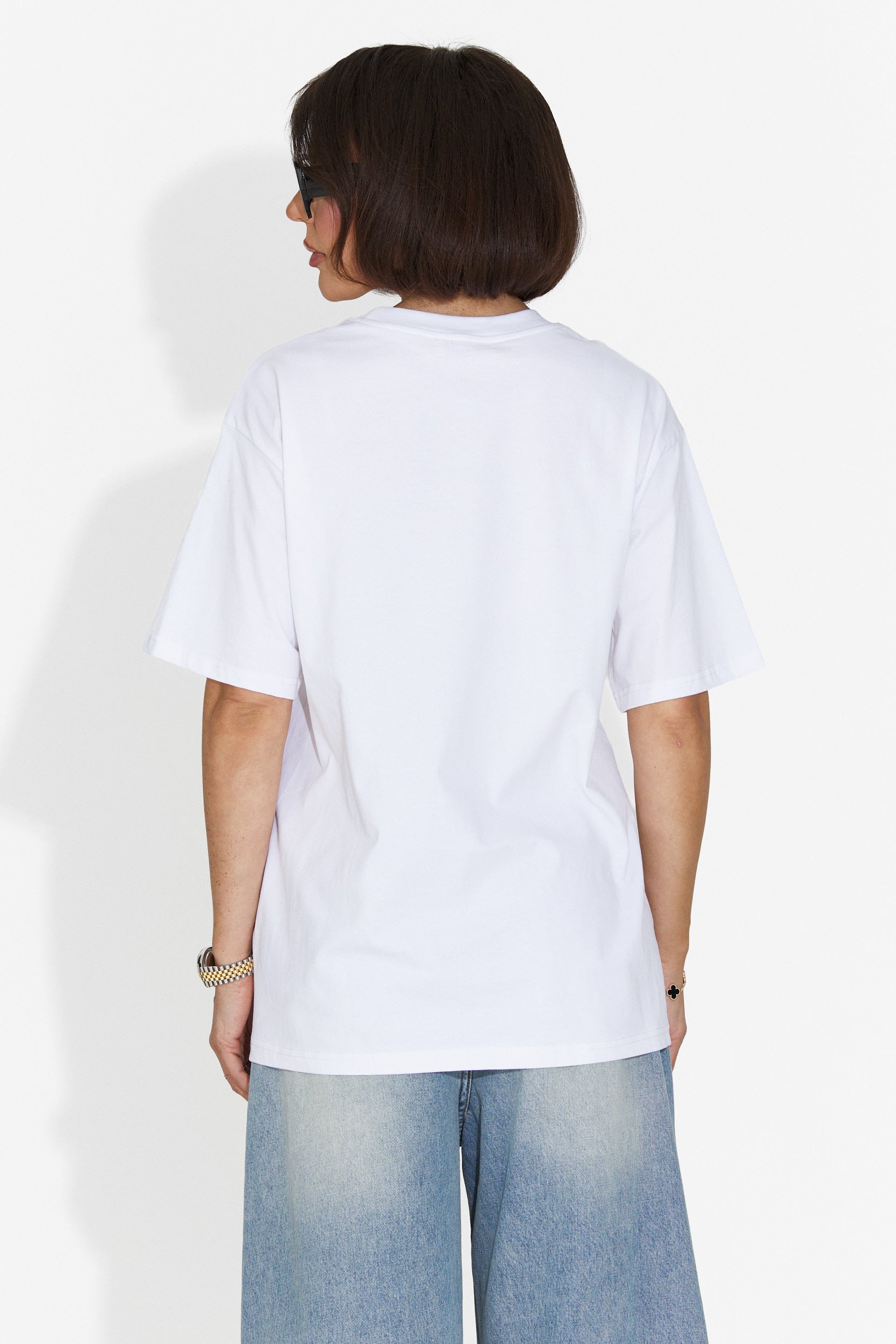 Zinia Bogas T-Shirt Casual Bianca da Donna