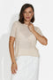 Maglietta donna casual beige Pilaria Bogas