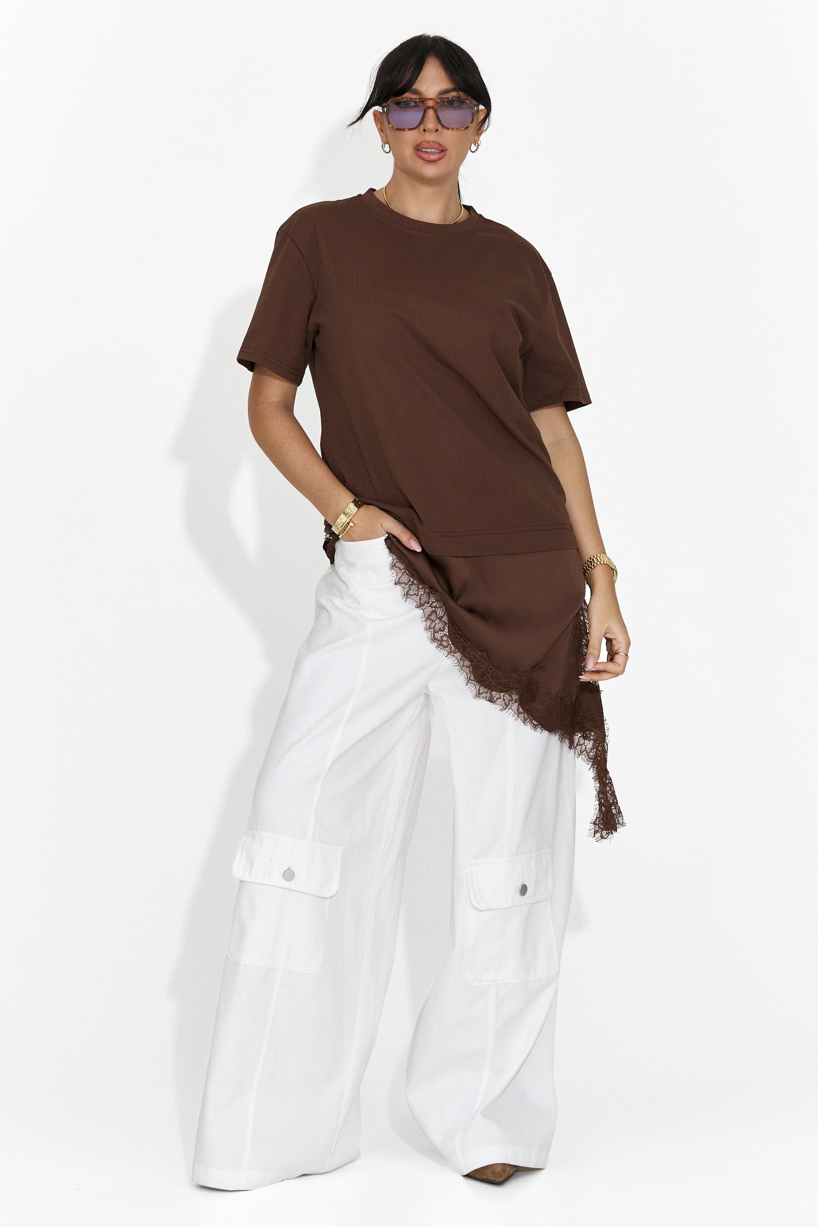 Arkana Bogas T-shirt Casual Marrone da Donna