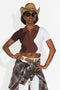 T-Shirt Casual Marrone da Donna di Oniana Bogas