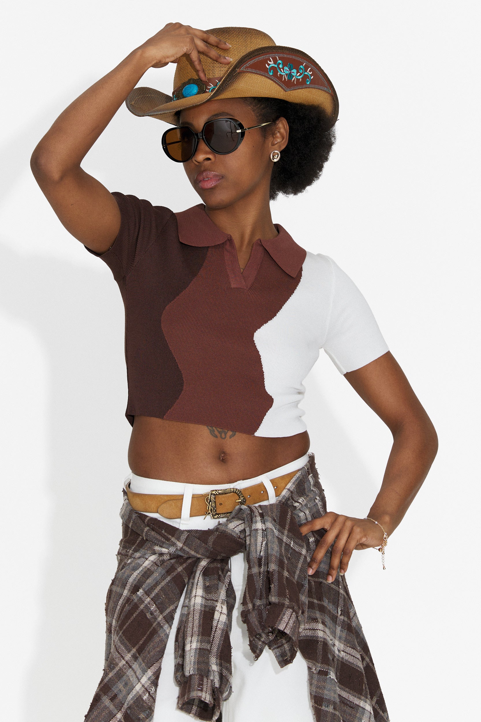T-Shirt Casual Marrone da Donna di Oniana Bogas