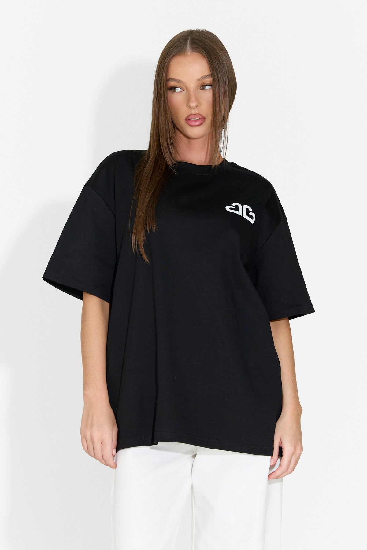 T-shirt casual da donna nera Abdias Bogas