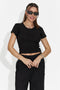 T-Shirt Casual Nera da Donna di Barebria Bogas