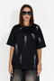 T-shirt da donna casual nera Chanels Bogas
