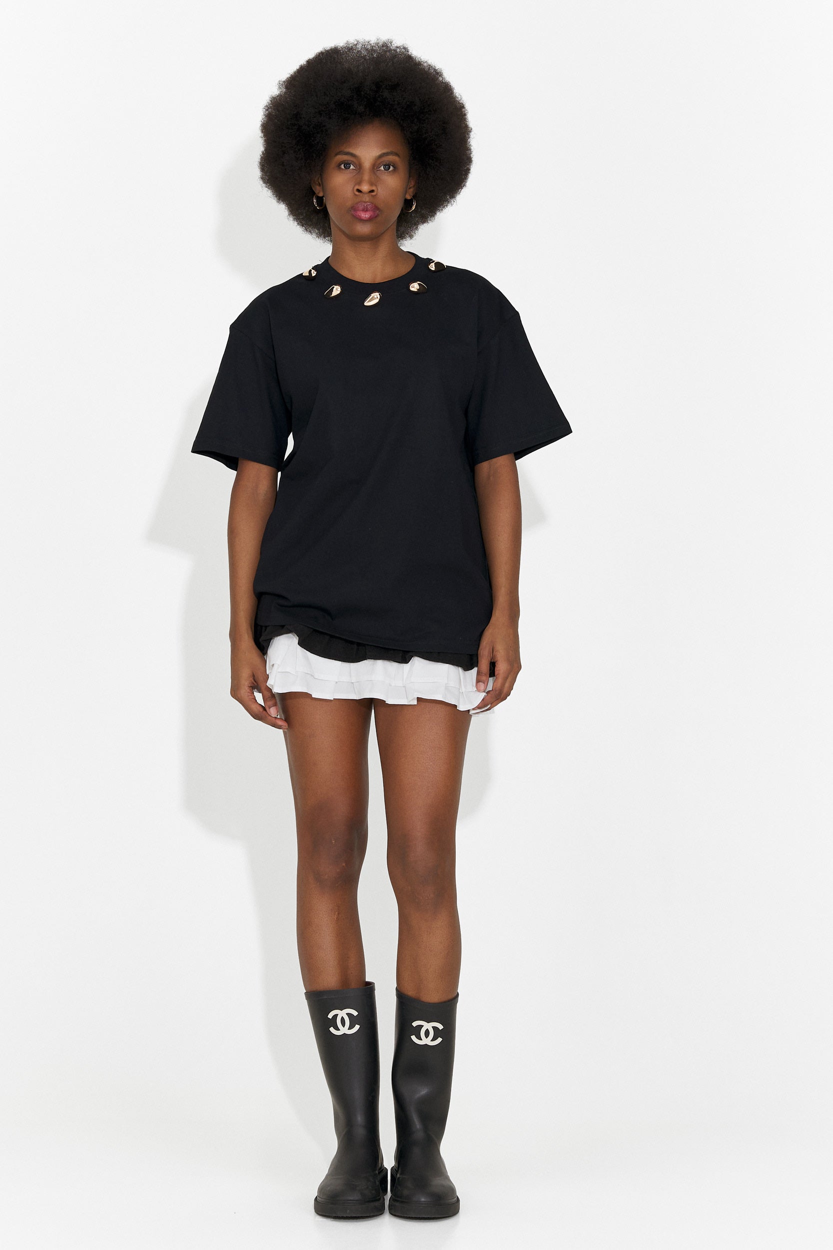 Cristelia Bogas T-shirt Casual Nera da Donna