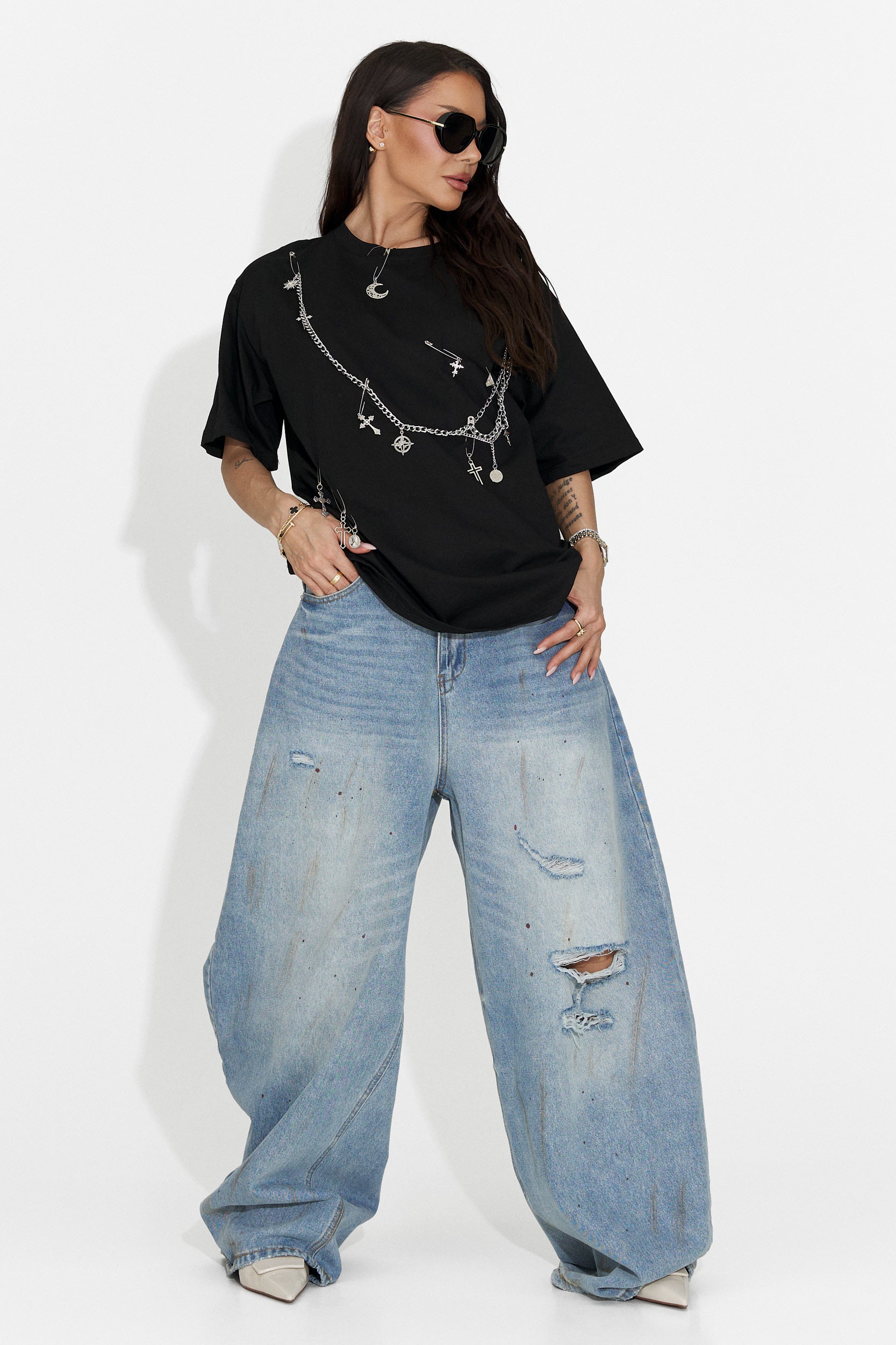 Tricou dama casual negru Kohleria Bogas