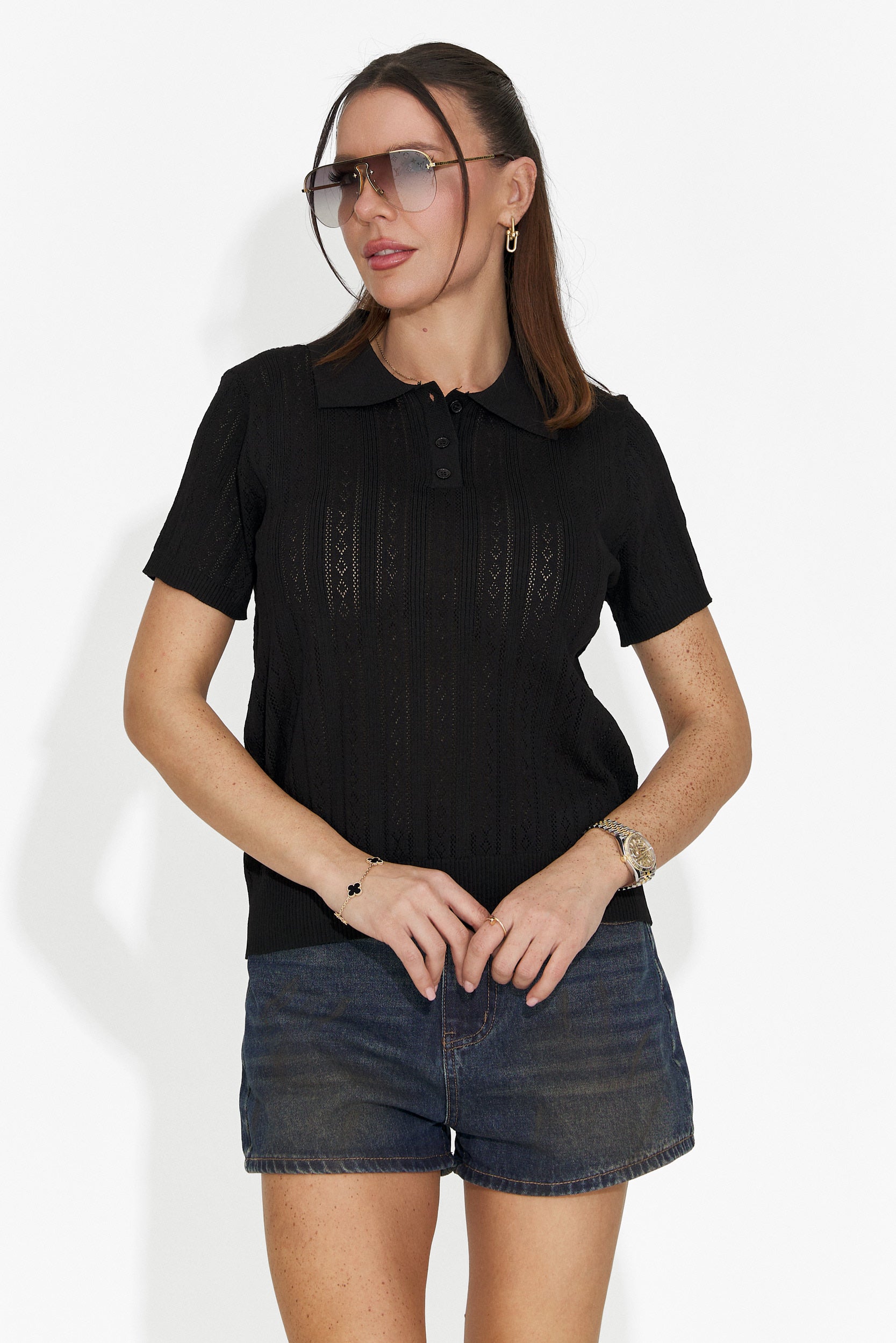 Nerida Bogas T-Shirt Casual Nera da Donna
