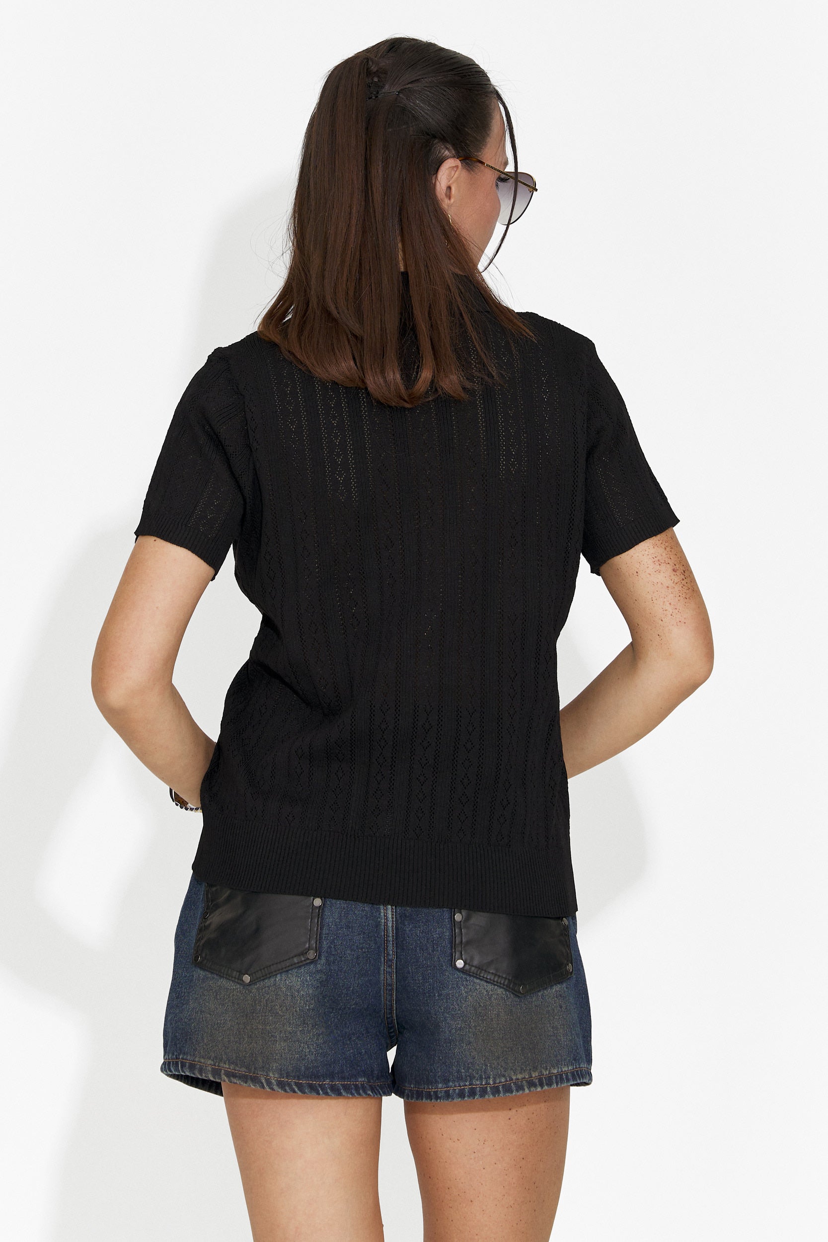 Nerida Bogas T-Shirt Casual Nera da Donna