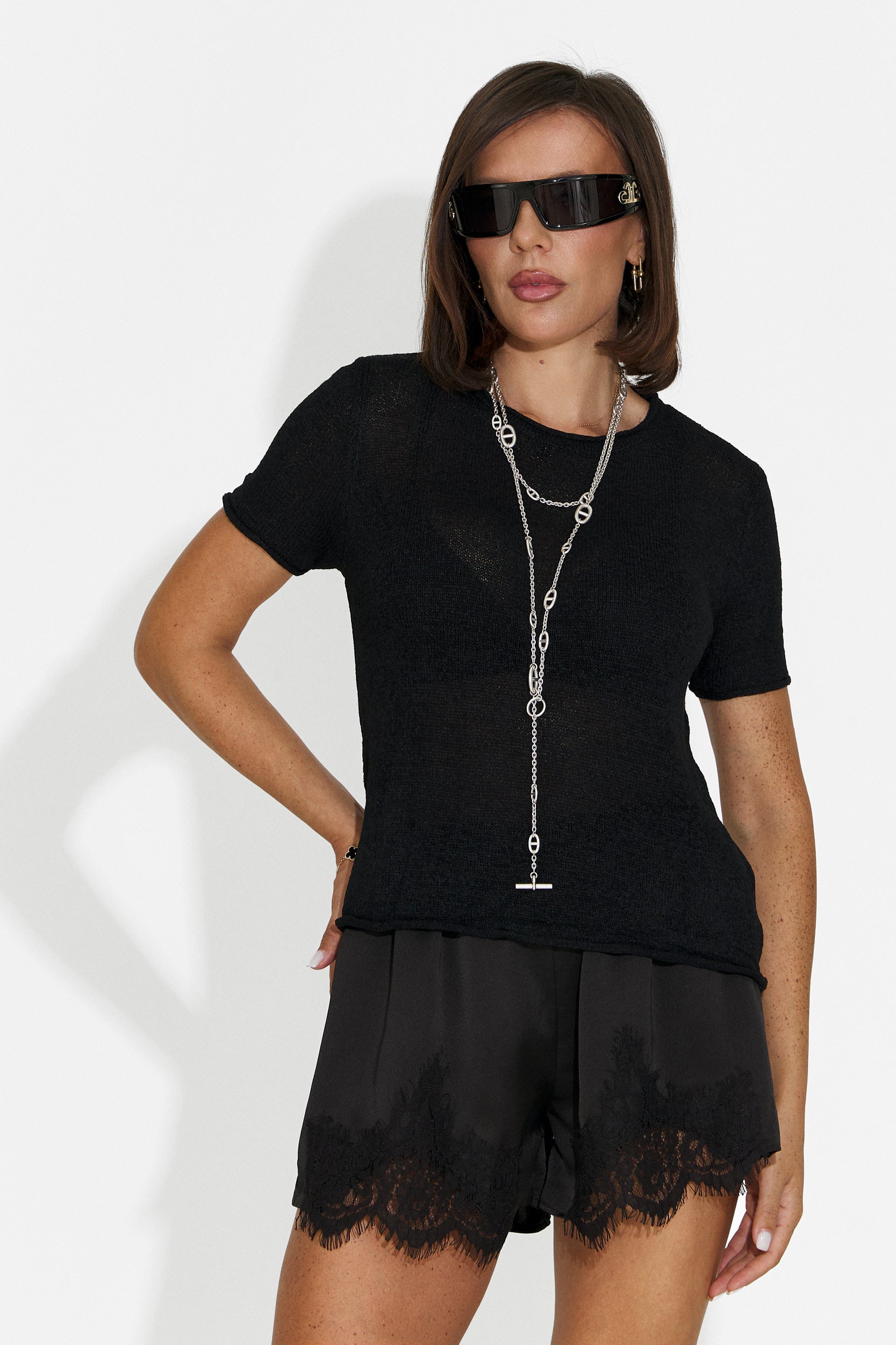 Maglietta donna casual nera Pilaria Bogas
