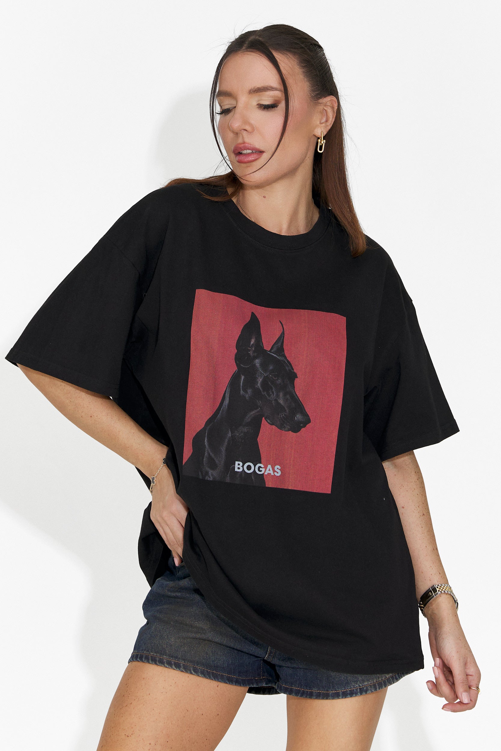 Solenia Bogas T-Shirt Casual Nera da Donna