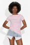 Arkania Bogas T-shirt Casual Rosa per Donne