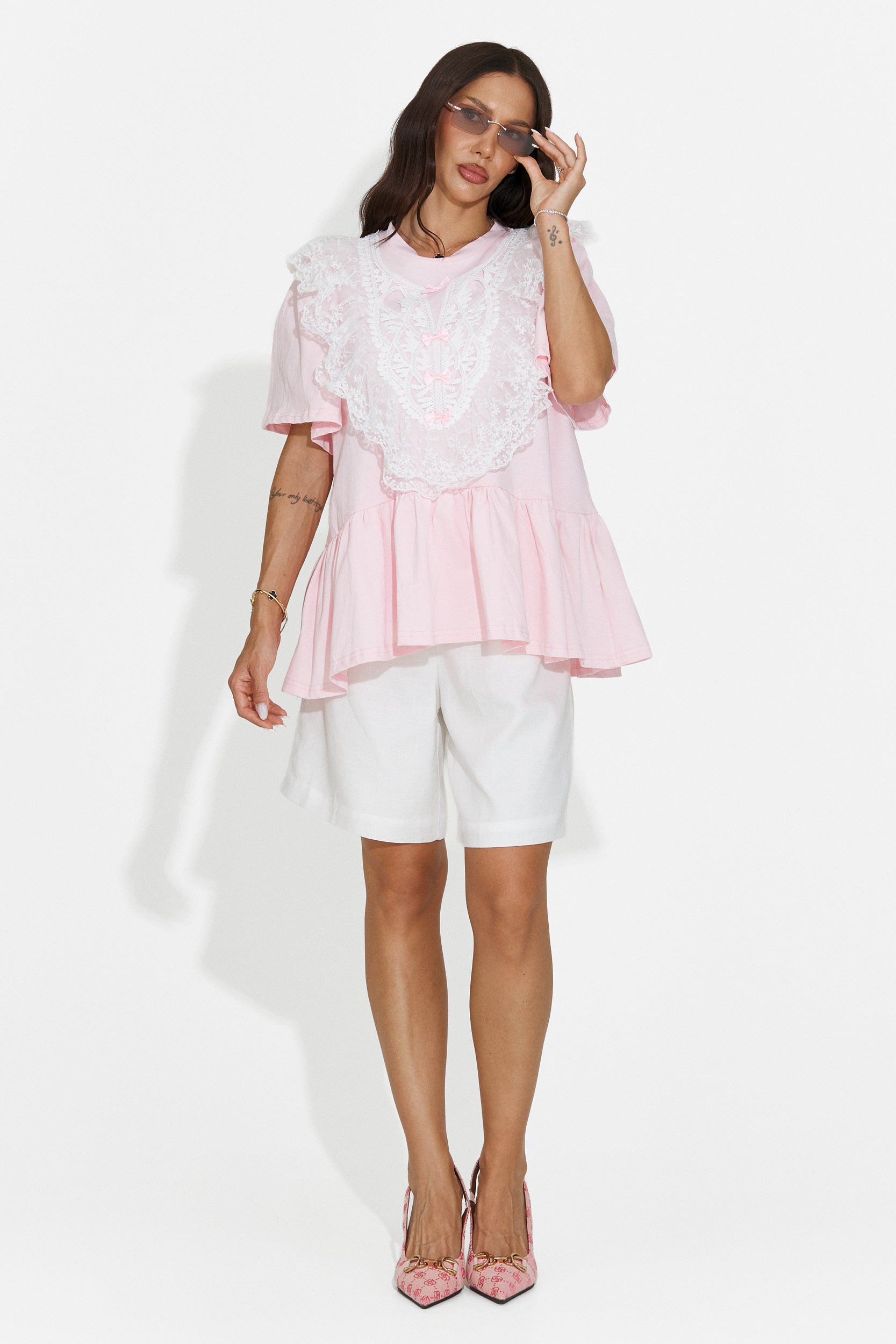 Maglietta casual da donna rosa Besana Bogas