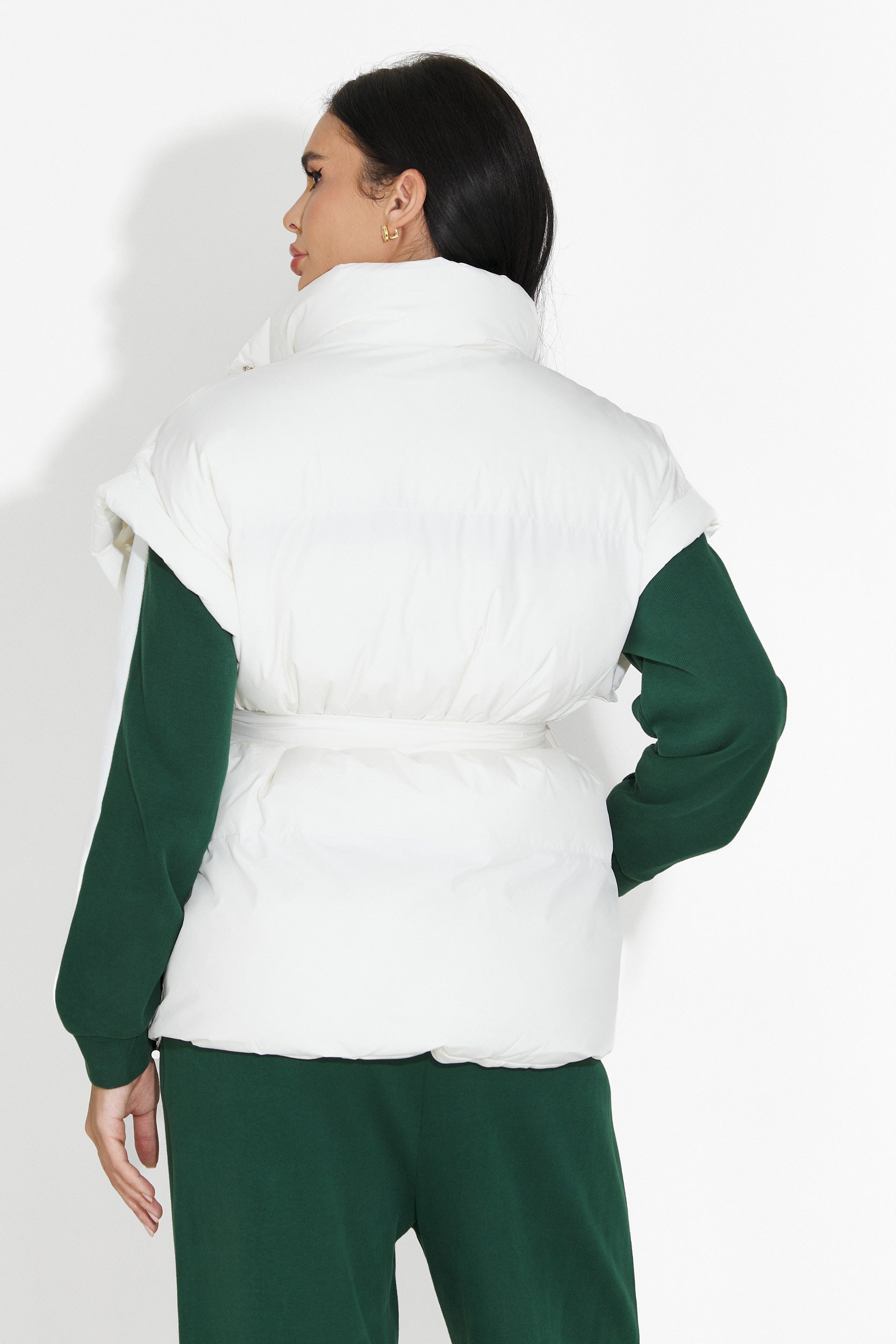 Gilet Bianco Casual da Donna Denoria Bogas