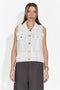 Gilet Bianco Casual da Donna di Kaleria Bogas