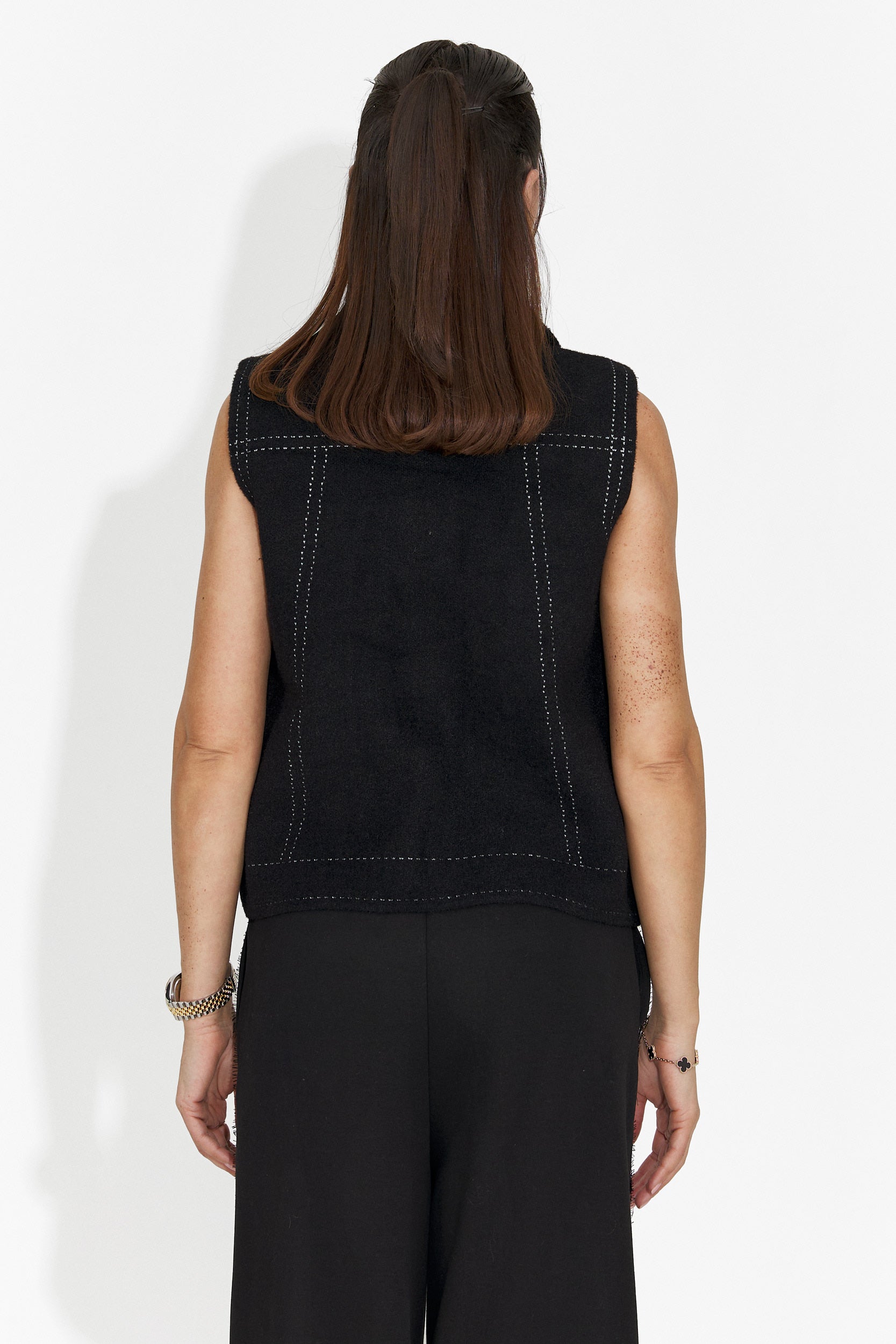Gilet Casual Nero da Donna di Kaleria Bogas
