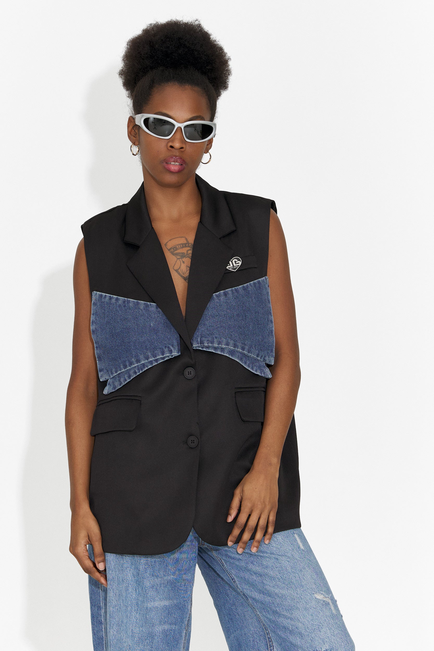 Giacca Casual Nera da Donna di Petria Bogas