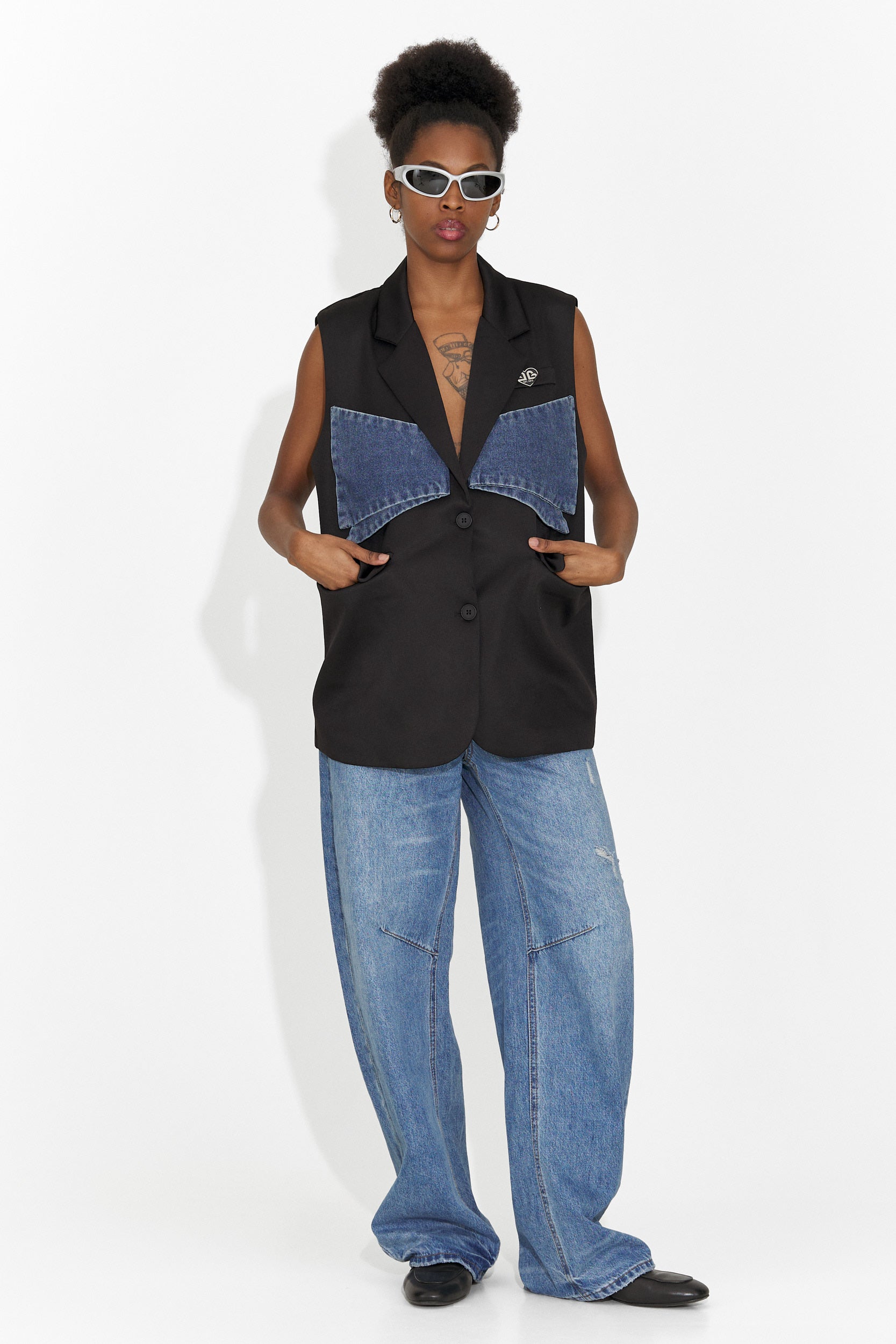 Giacca Casual Nera da Donna di Petria Bogas