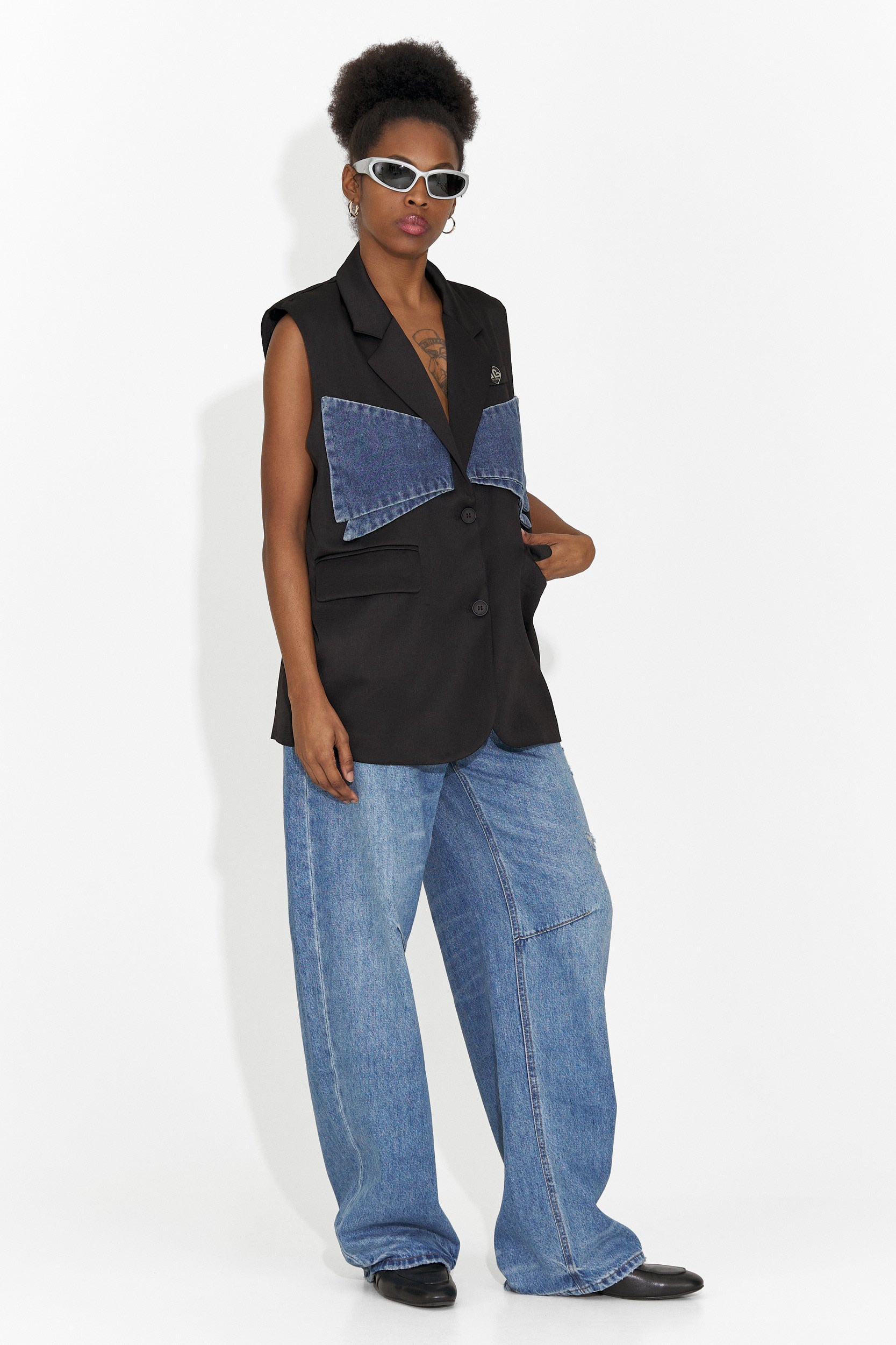 Giacca Casual Nera da Donna di Petria Bogas