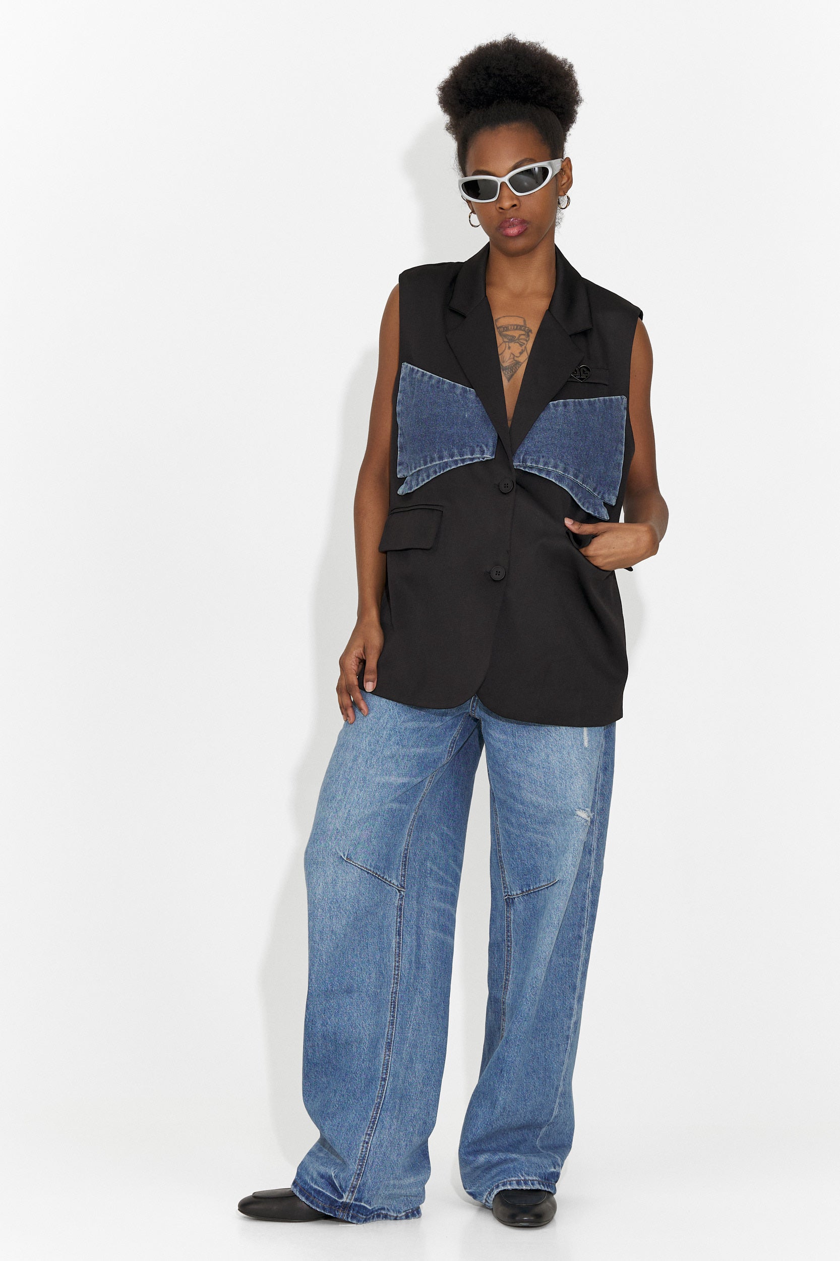 Giacca Casual Nera da Donna di Petria Bogas