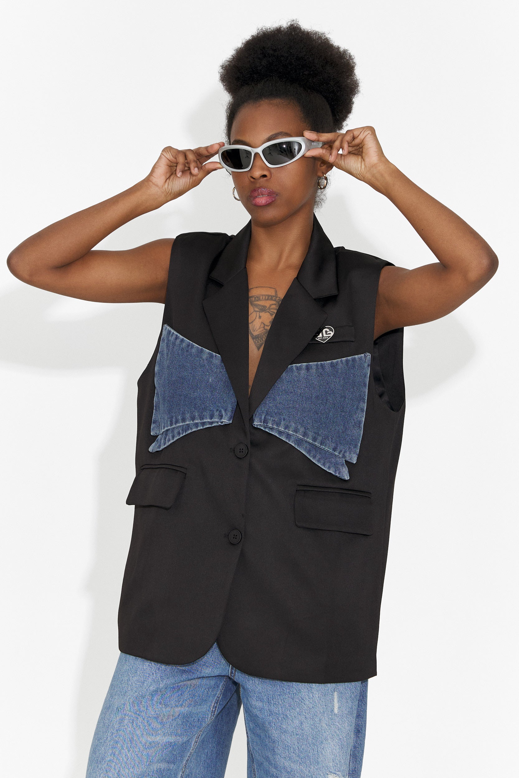 Giacca Casual Nera da Donna di Petria Bogas