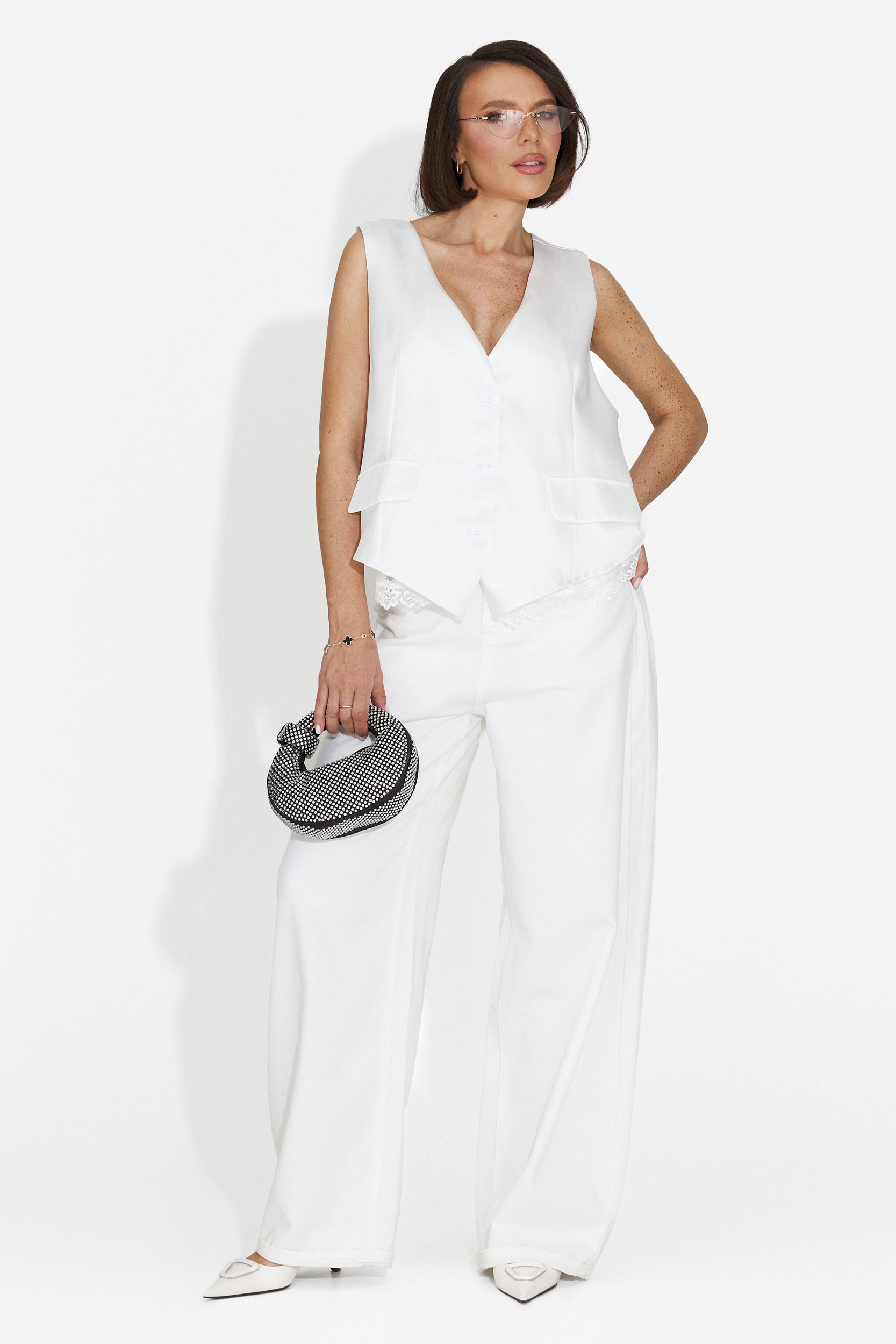 Elegante Gilet Bianco da Donna Renasa Bogas