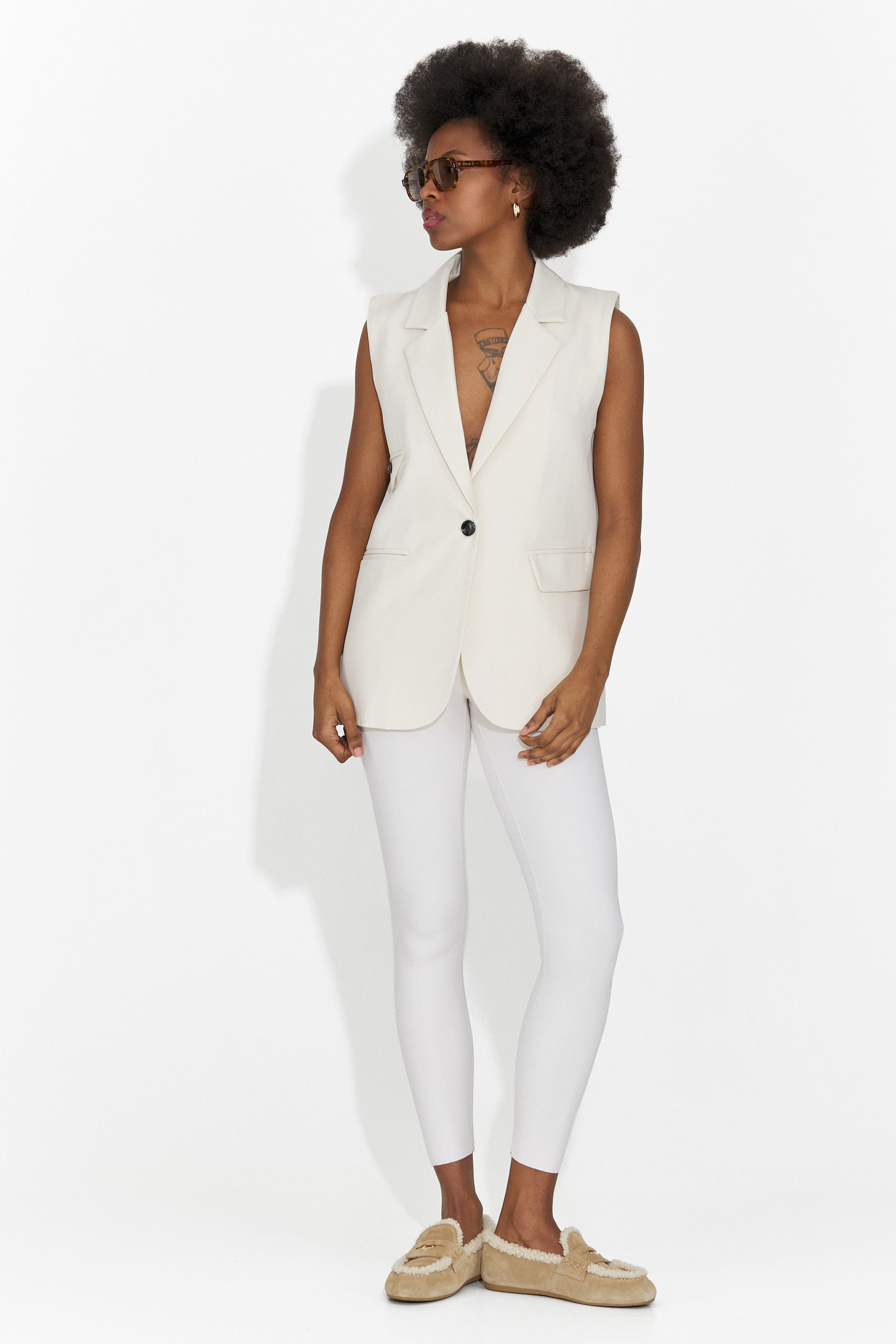 Elegante gilet da donna in crema Angila Bogas