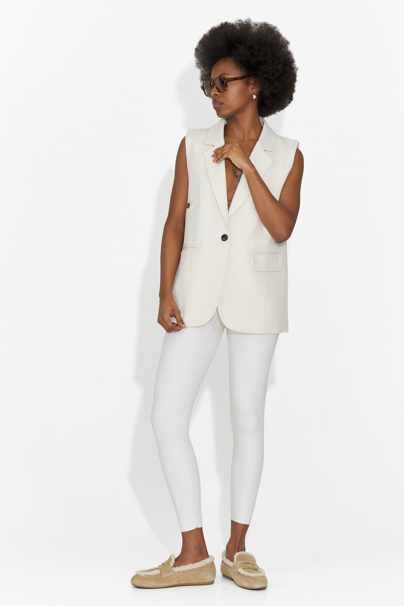 Elegante gilet da donna in crema Angila Bogas