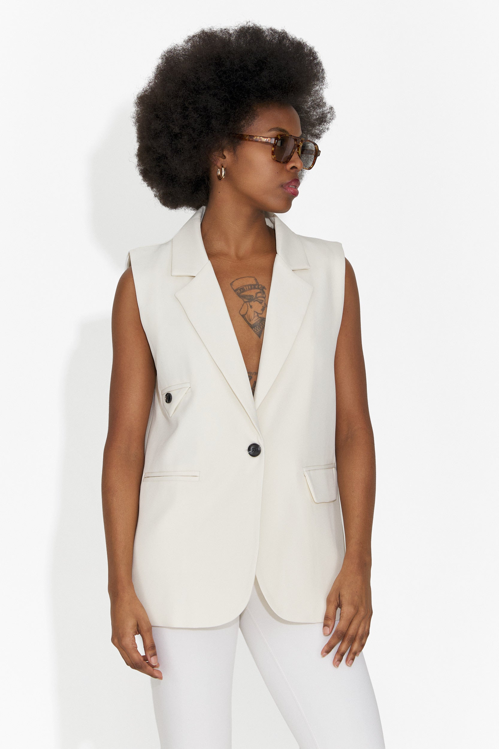 Elegante gilet da donna in crema Angila Bogas