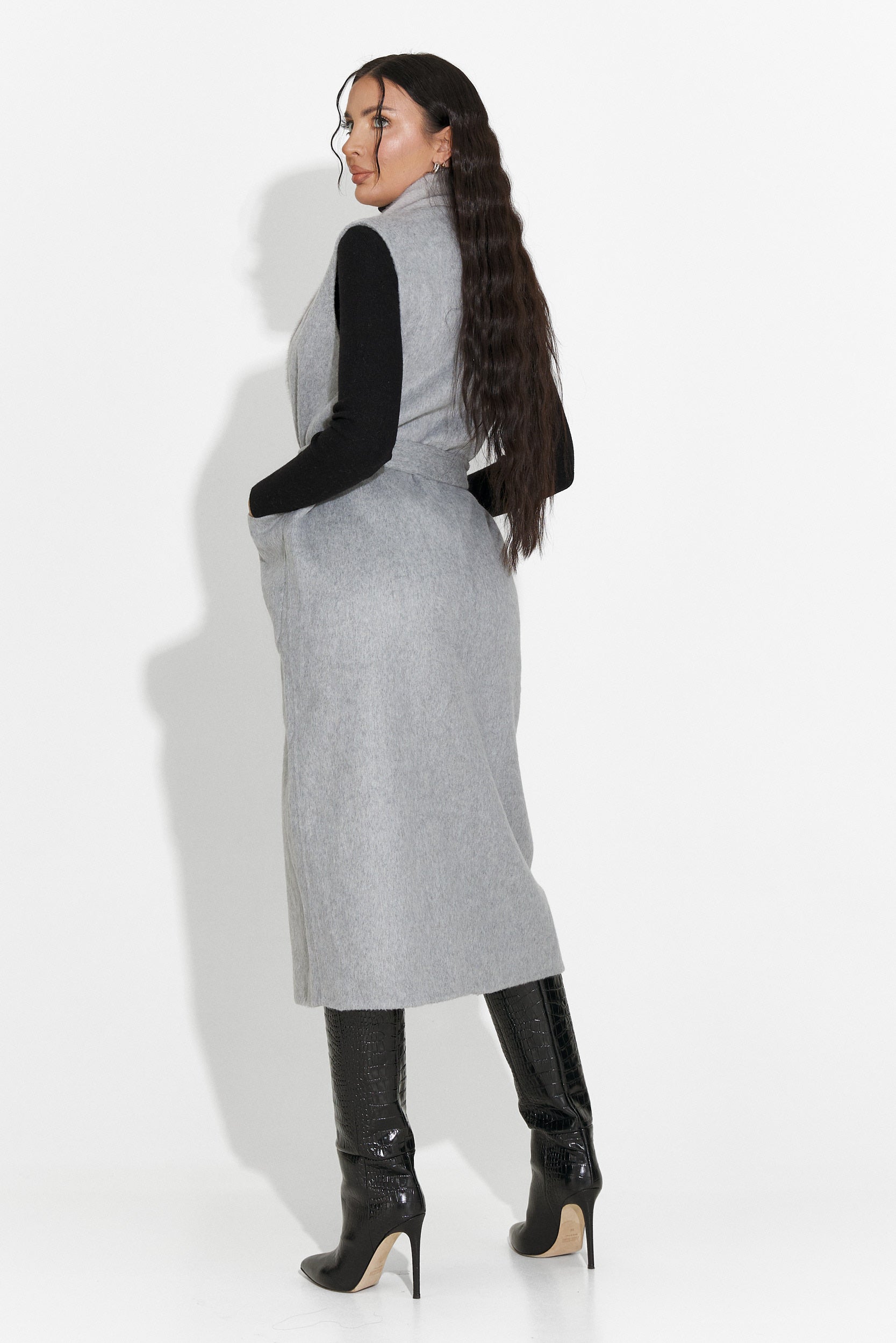 Elegante Gilet Grigio Brania Bogas da Donna