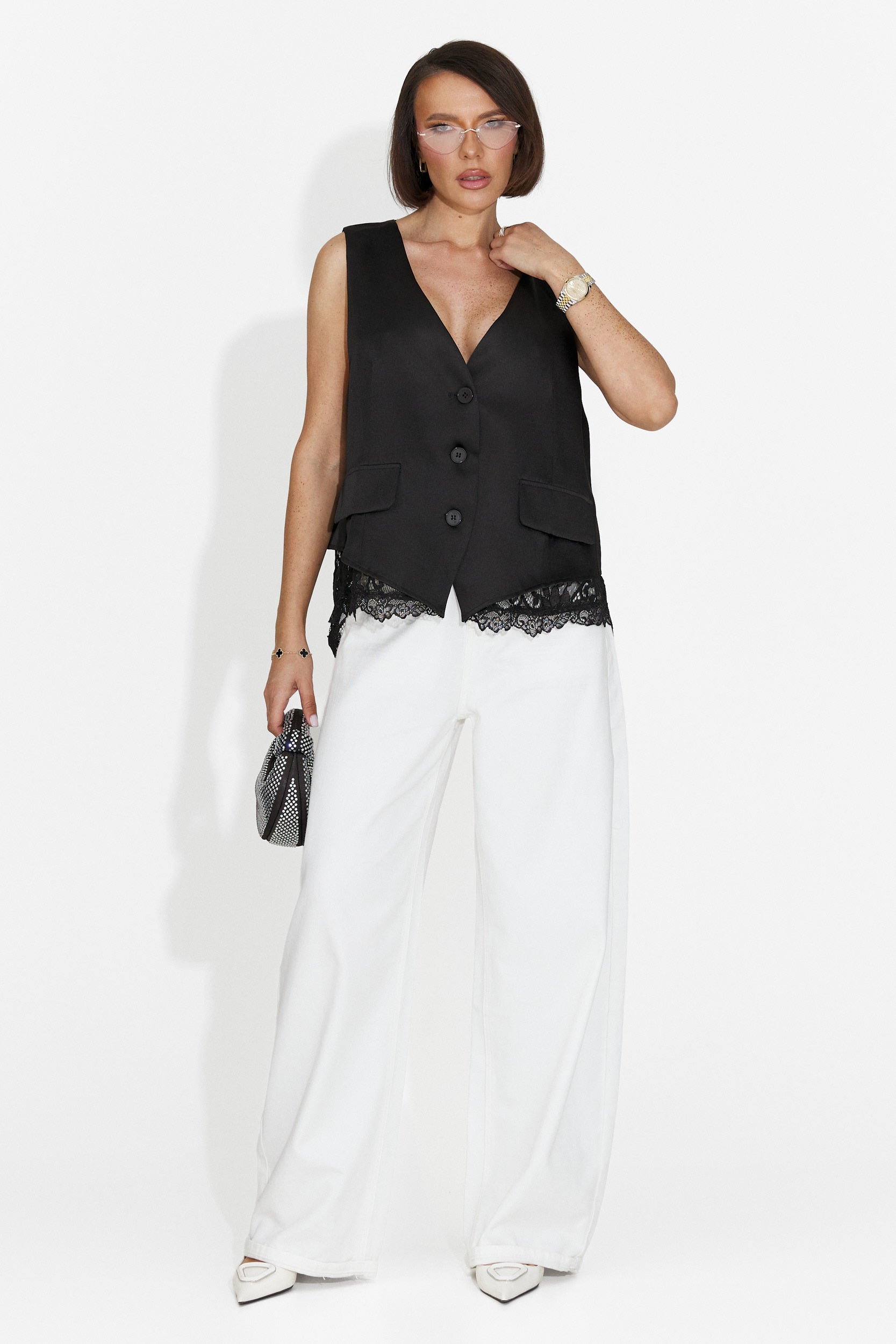 Elegante Gilet Nero da Donna di Renasa Bogas