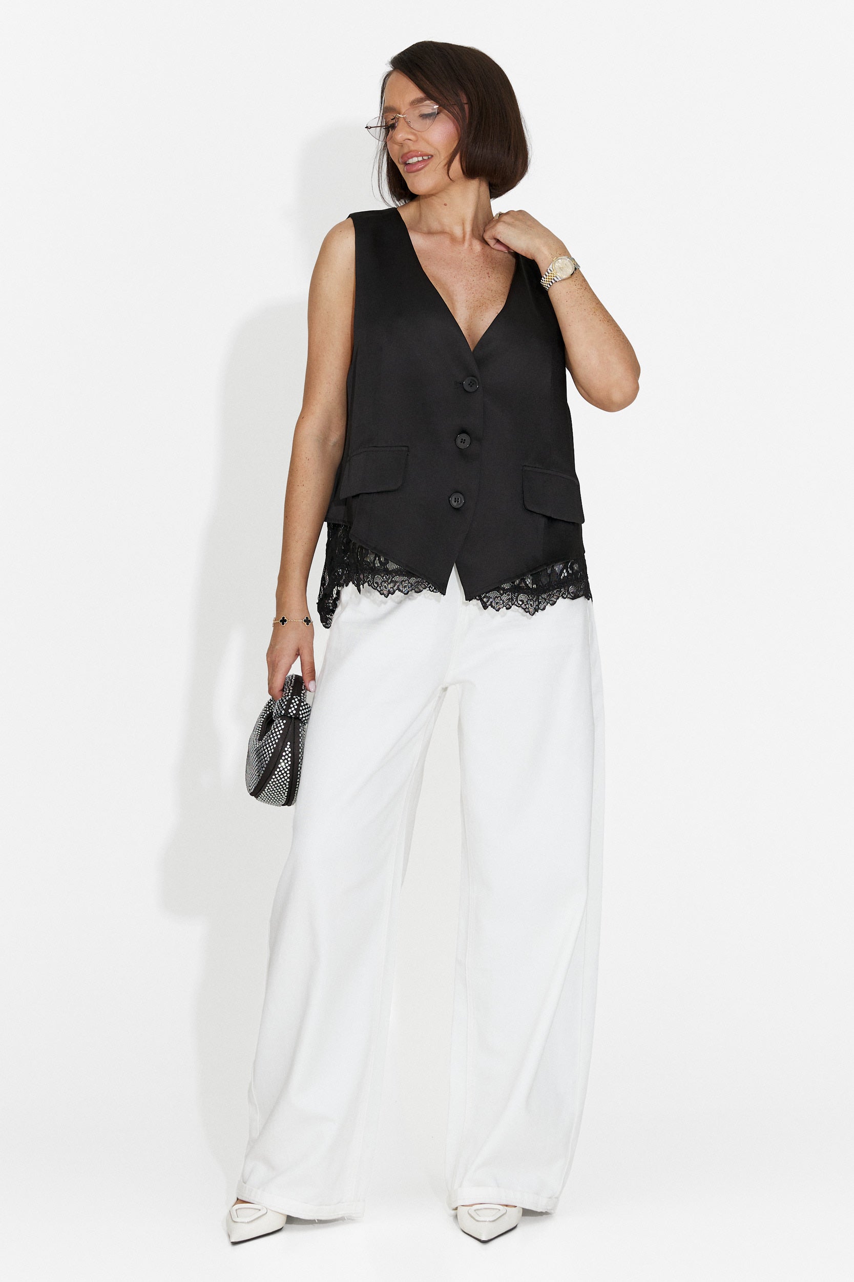 Elegante Gilet Nero da Donna di Renasa Bogas